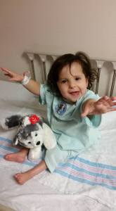 Ari gets ready for surgery.