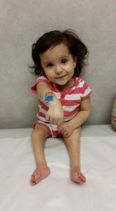 Stickers for being so good with her cast removal.